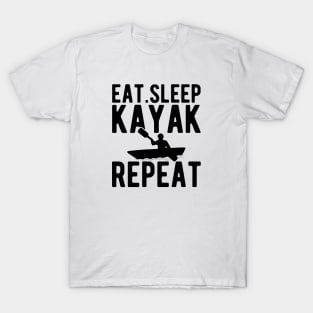 Kayak - Eat Sleep Kayak Repeat T-Shirt